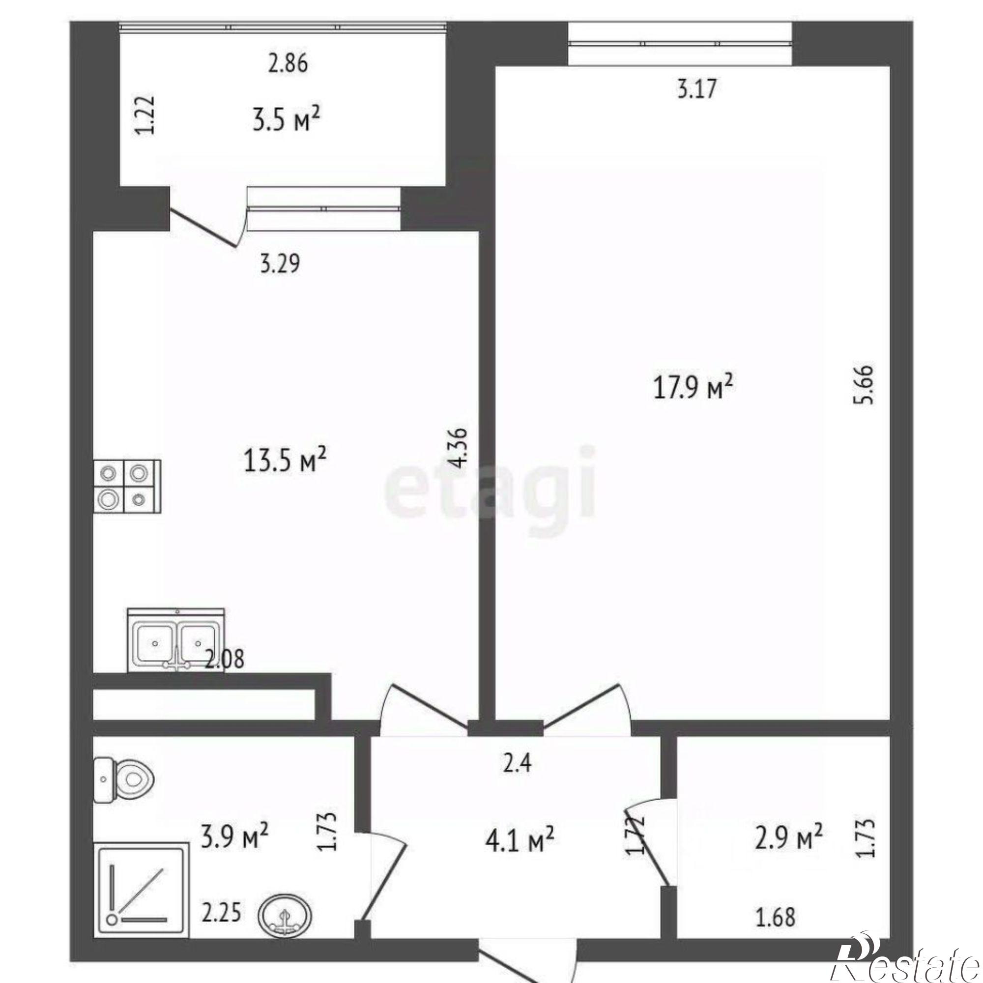 Купить квартиру за 13 750 000 рублей на улица Авроры, 77 к1