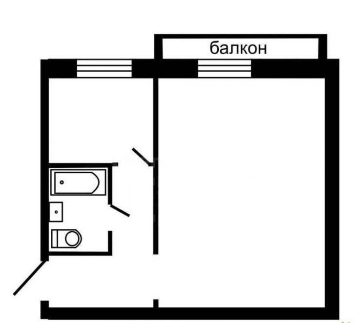 1-комн квартира Каштановая улица, д.2А