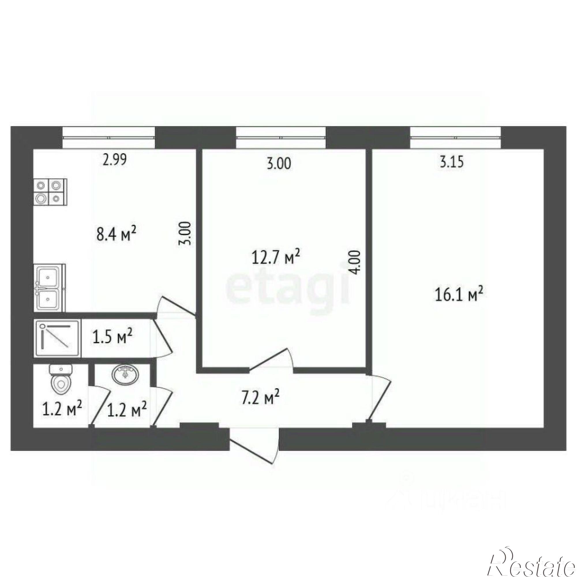 Купить квартиру за 5 450 000 рублей на Севастополь, Севастополь, улица Горпищенко, 44