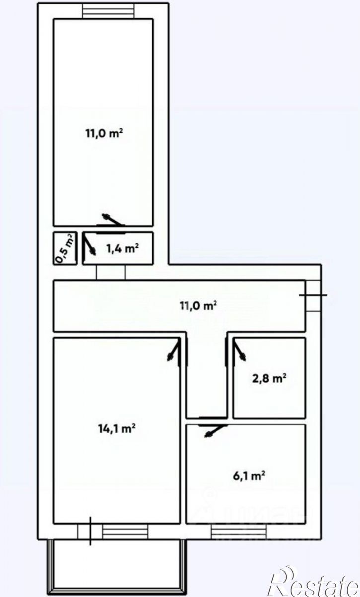 2-комн квартира ул Хрусталева, 23,  д. 23