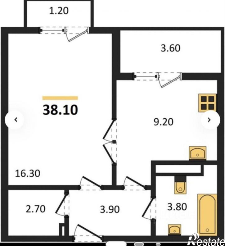 1-комн квартира Симферопольский район