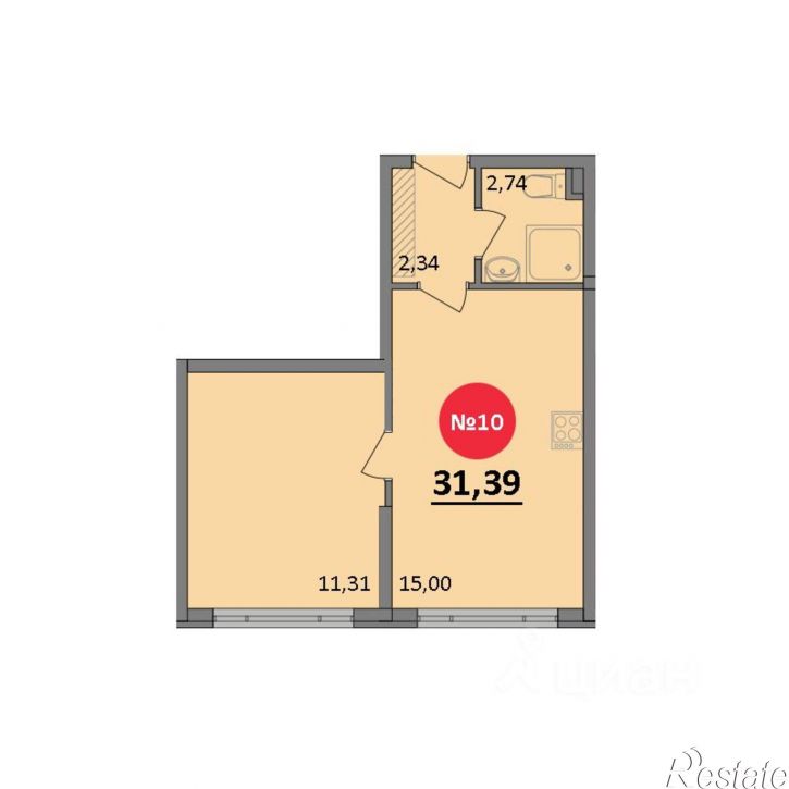 1-комн квартира улица Димитрова, 1А,  д. 1А