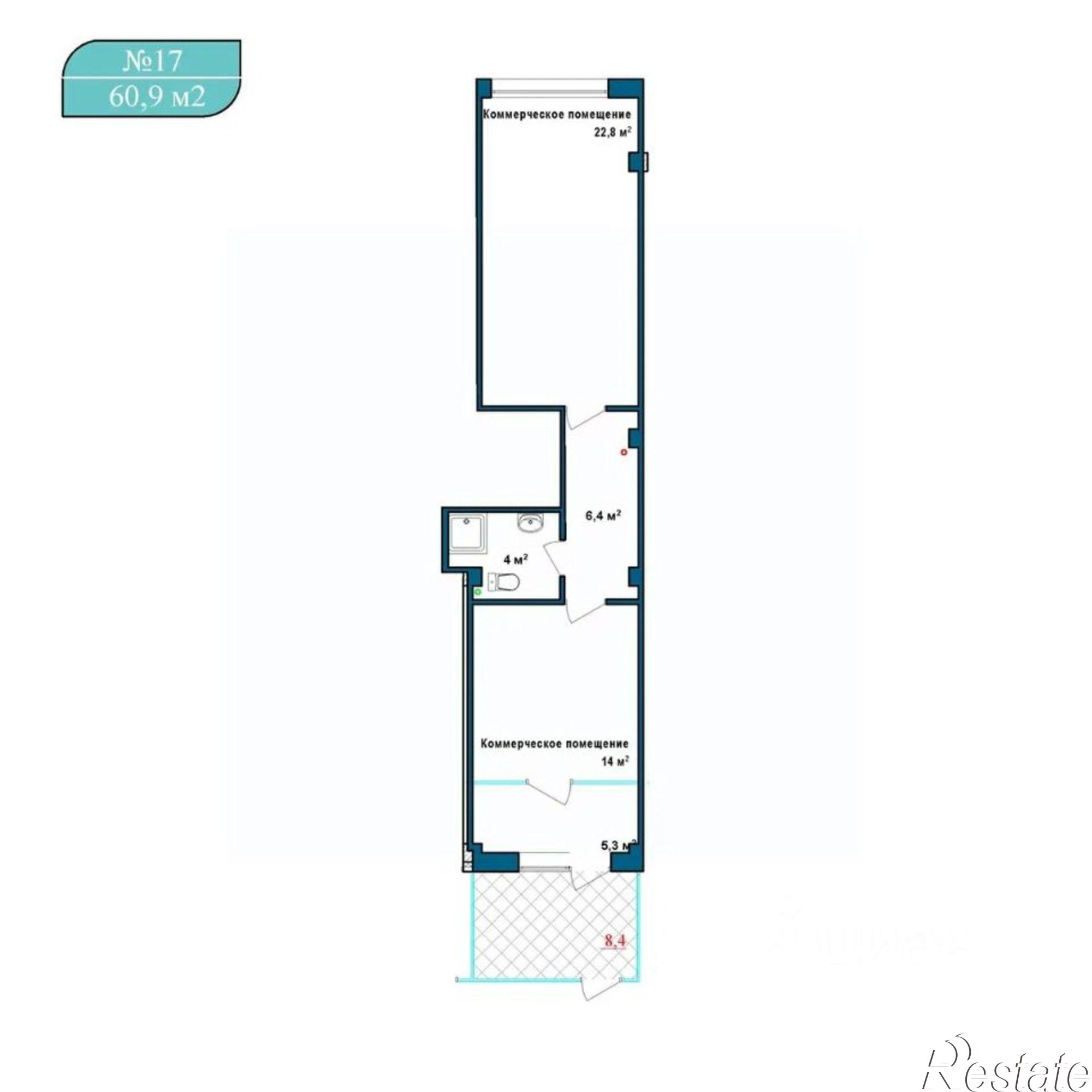 Купить торговое помещение за 10 807 900 рублей на улица Степаняна, 2А