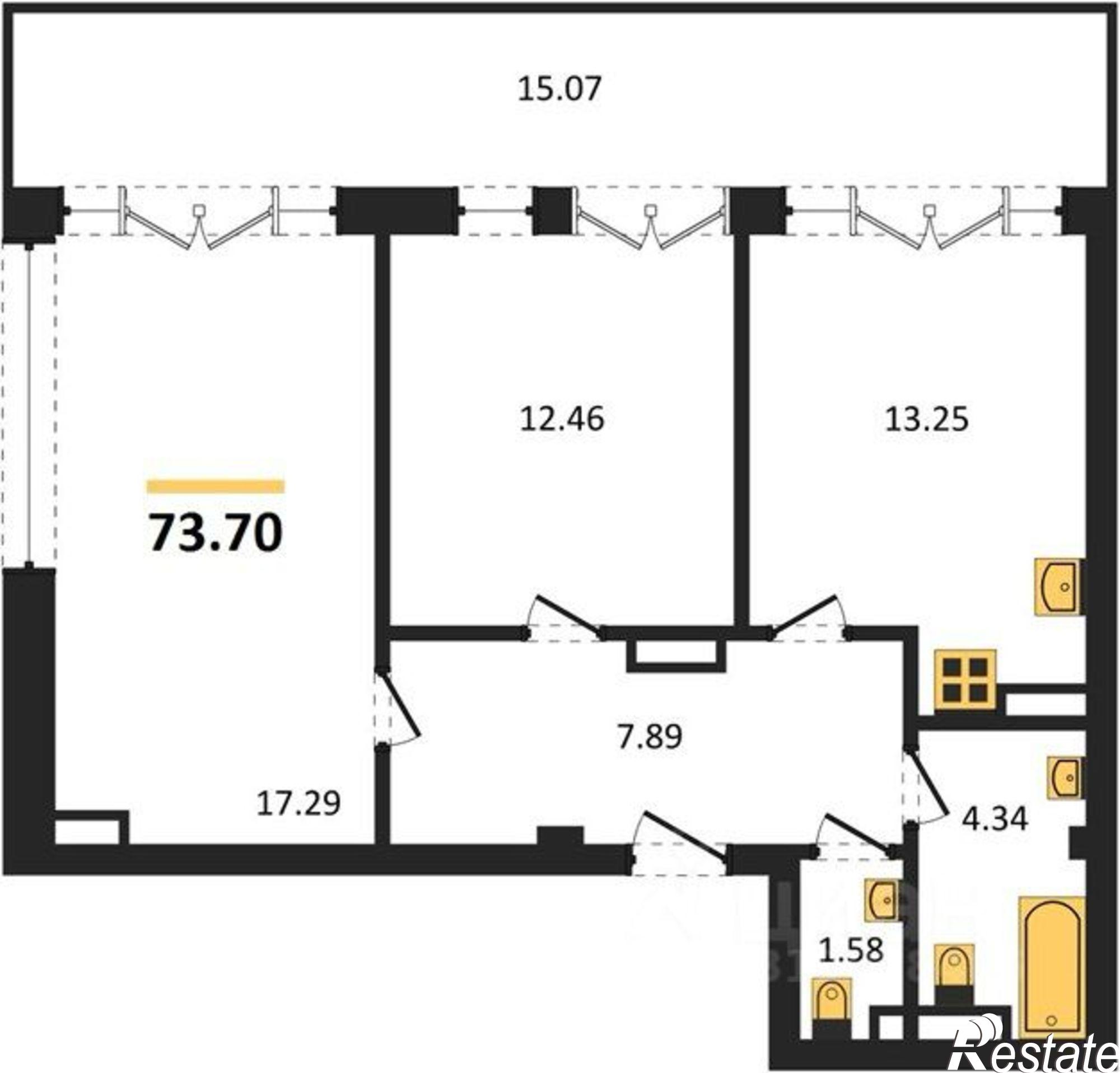 Купить квартиру за 22 600 000 рублей на Севастопольское шоссе, 2А