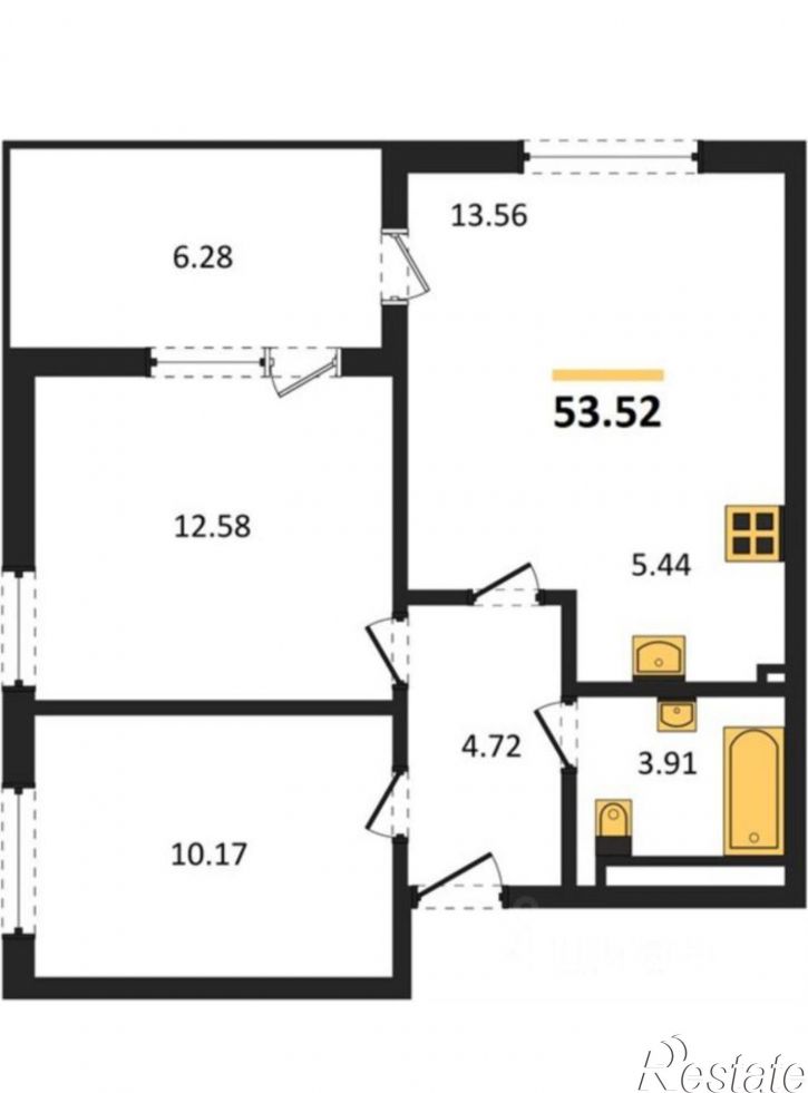 2-комн квартира Сакский район
