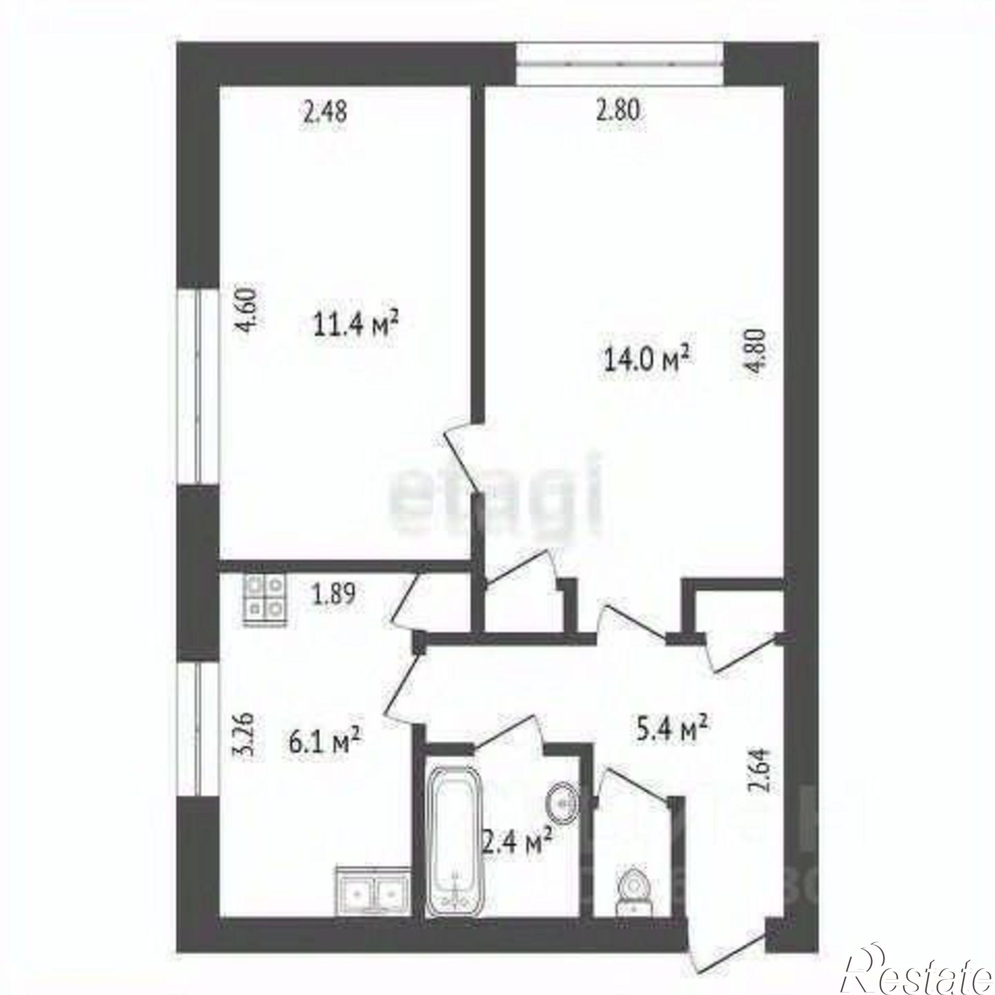 Купить квартиру за 5 500 000 рублей на ул Новоселовское шоссе, 8