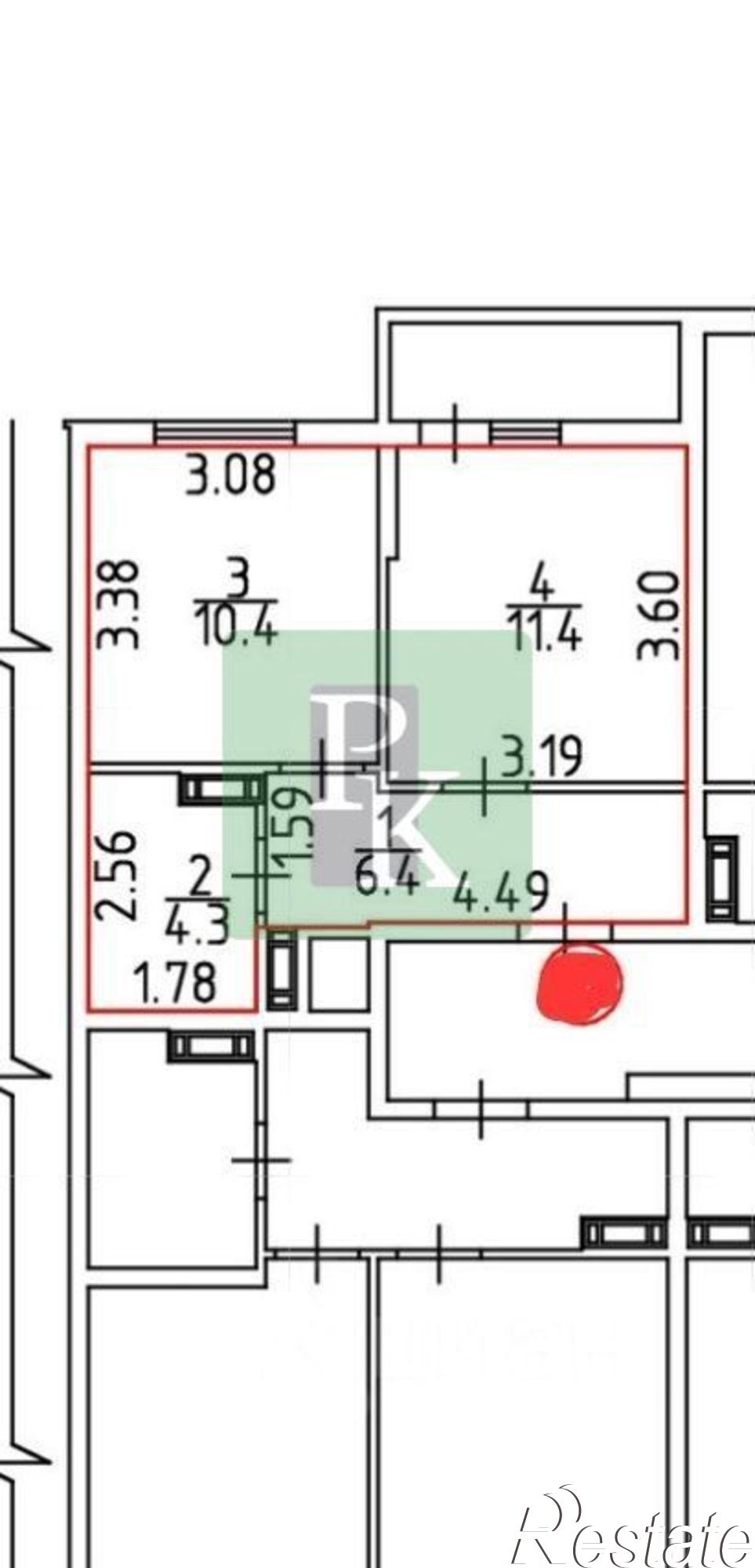 Купить квартиру за 7 500 000 рублей на Парковая улица, 3