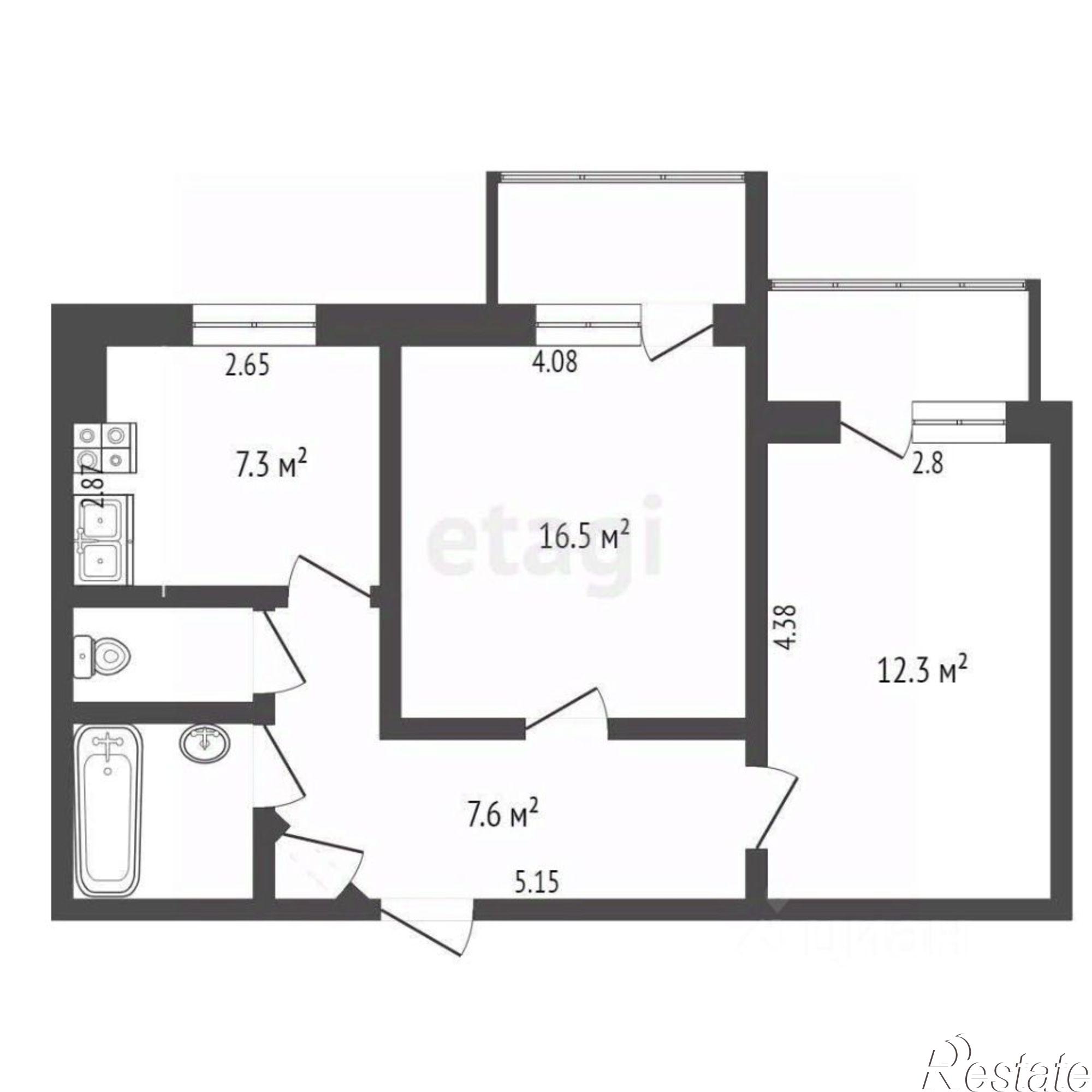 Купить квартиру за 6 900 000 рублей на улица Яблочкова, 17