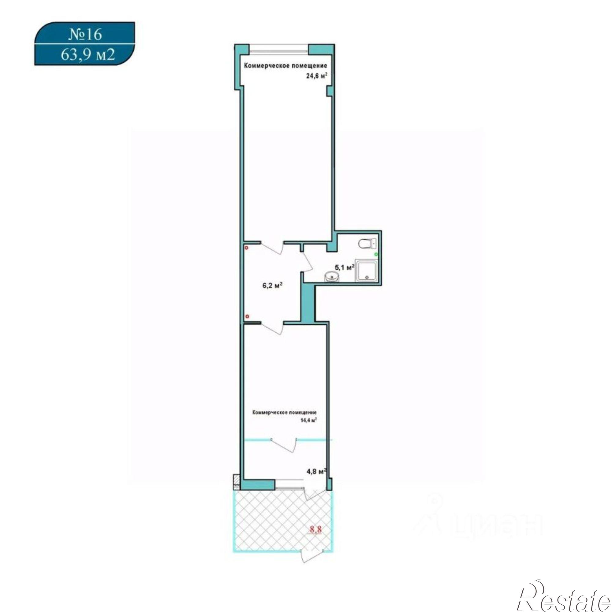 Купить офис, помещение под офис за 11 347 900 рублей на улица Степаняна, 2А