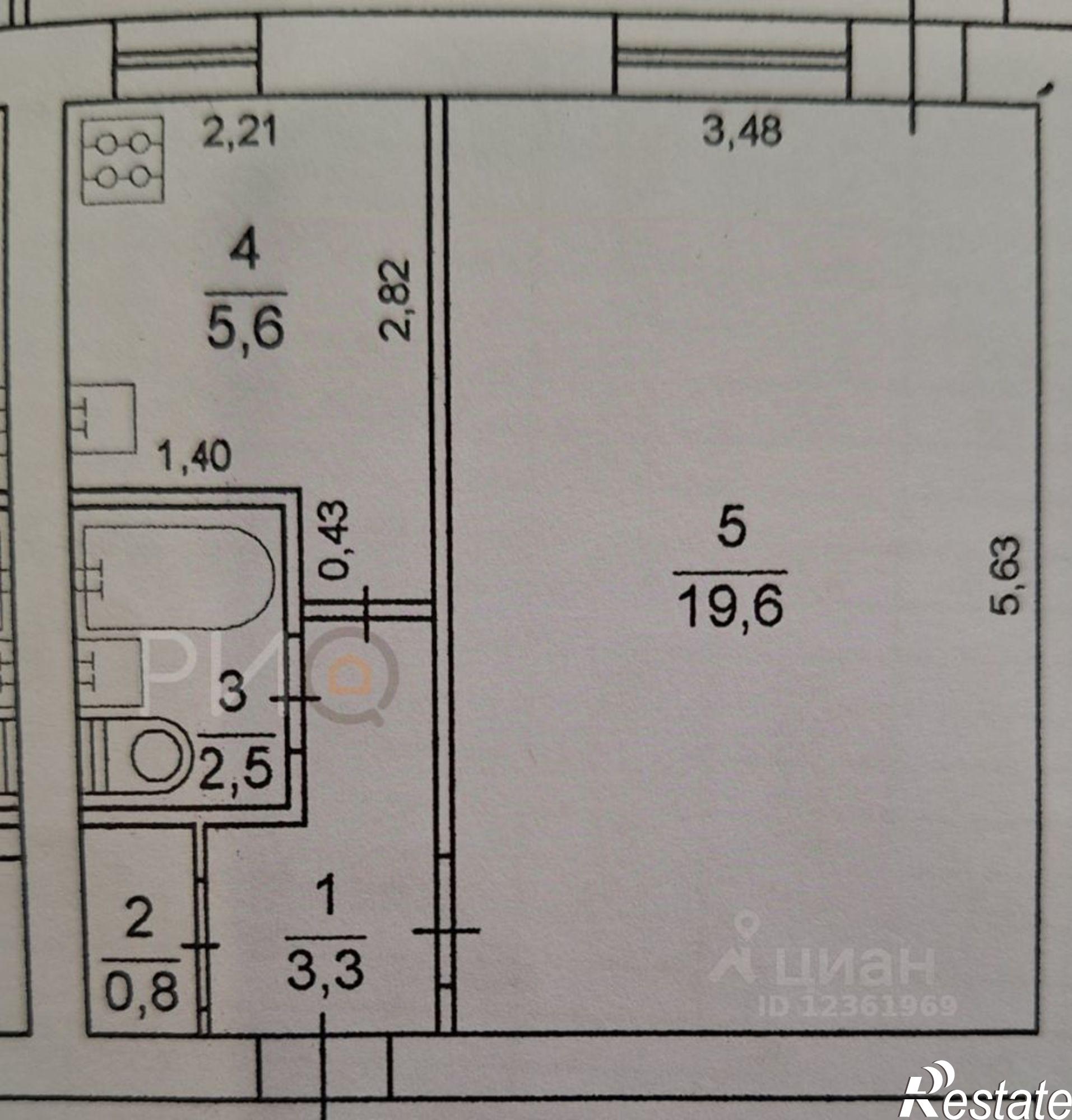 Купить квартиру за 3 950 000 рублей на Балаклавский район, Разъездная ул., д.14