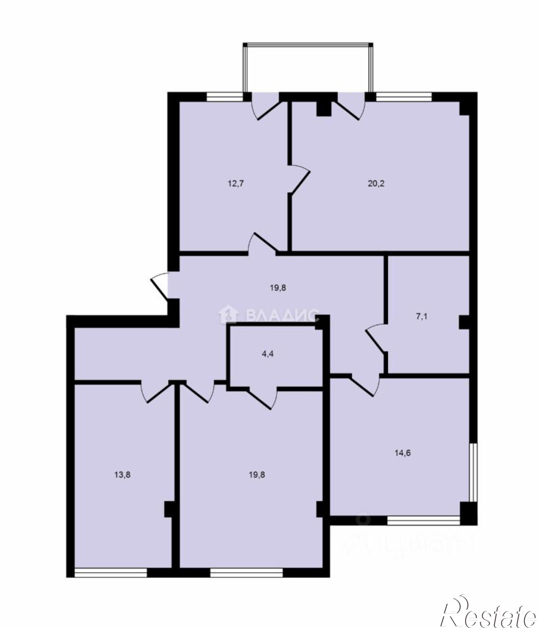 Купить квартиру за 26 000 000 рублей на Ялтинская улица, 7/1