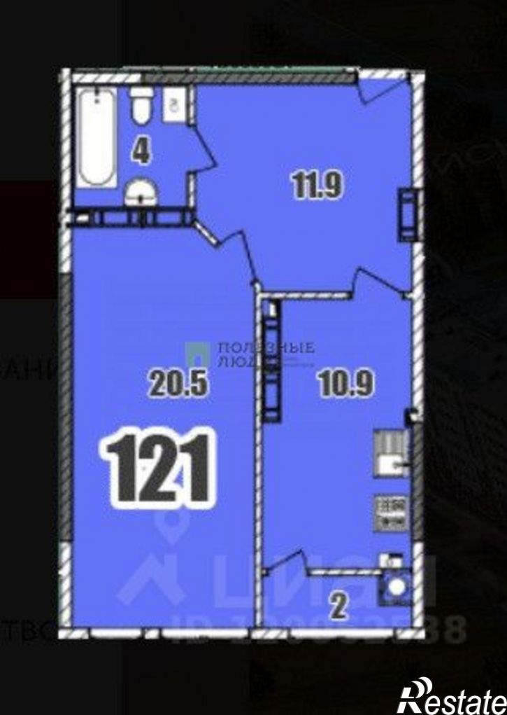 1-комн квартира ул Владимира Терехова, 15,  д. 15