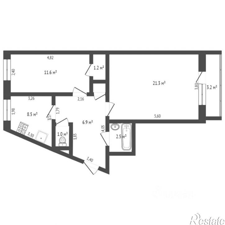 2-комн квартира улица Сырникова, 18,  д. 18