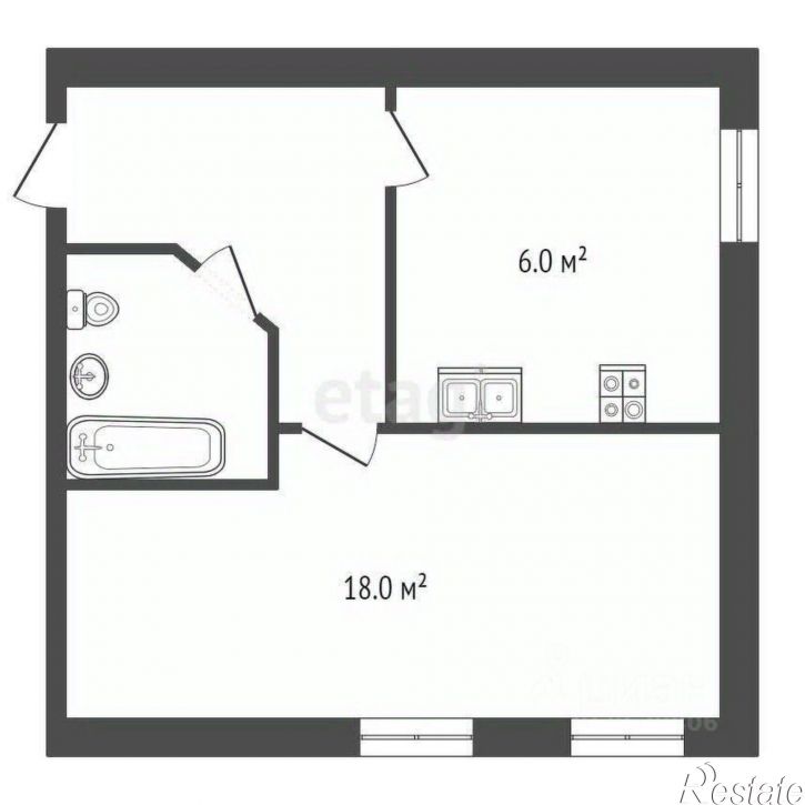 1-комн квартира улица 8 Марта, 31,  д. 31