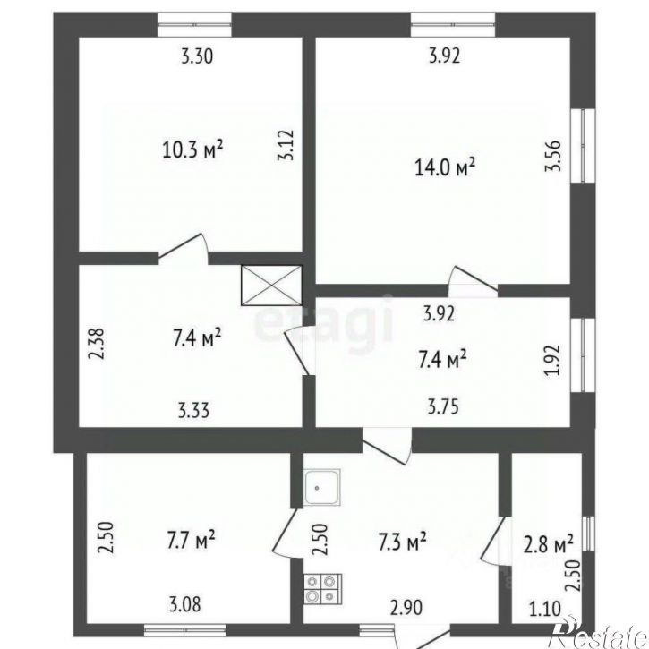 3-комн квартира Октябрьская улица, 21,  д. 21