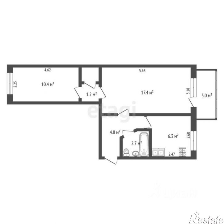 2-комн квартира Сакский район