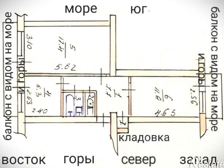2-комн квартира муниципальный округ Алушта