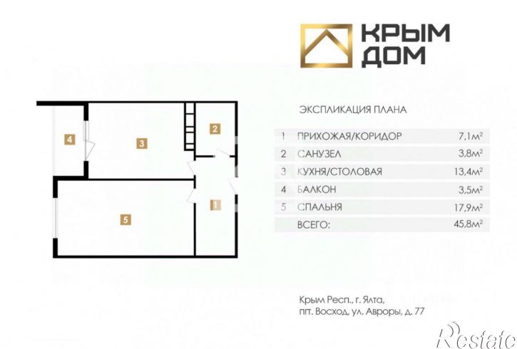 2-комн квартира Восход п.г.т., Авроры ул., д.77