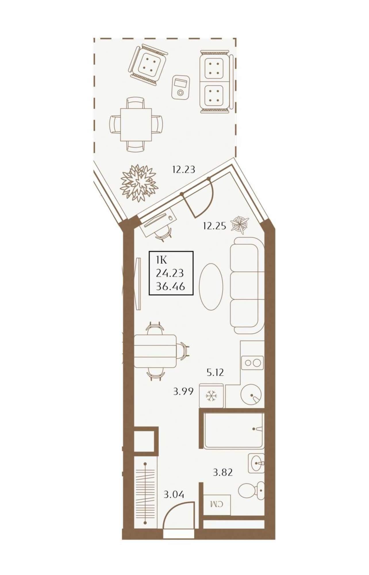 Купить студию за 12 761 000 рублей на 1 Апреля улица, д.1