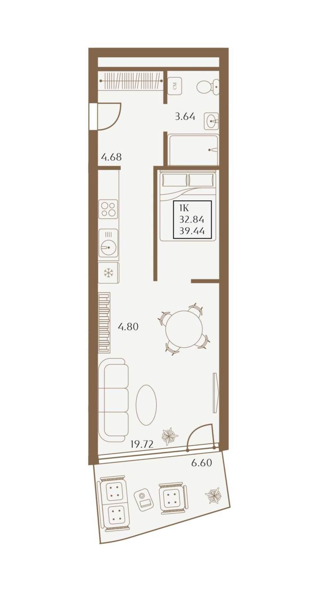 Купить студию за 17 700 700 рублей на 1 Апреля улица, д.1