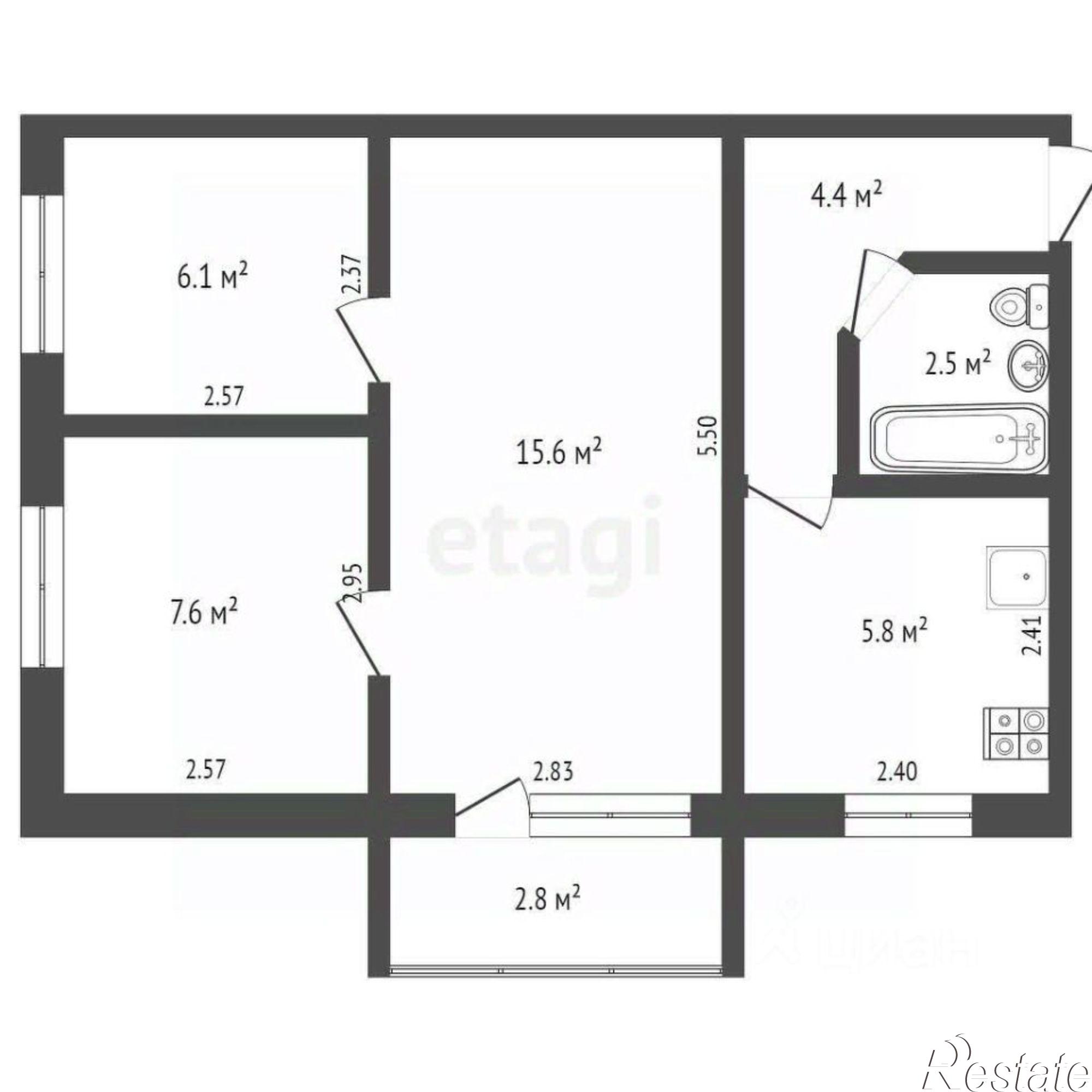 Купить квартиру за 5 600 000 рублей на улица Гайнутдинова, 2