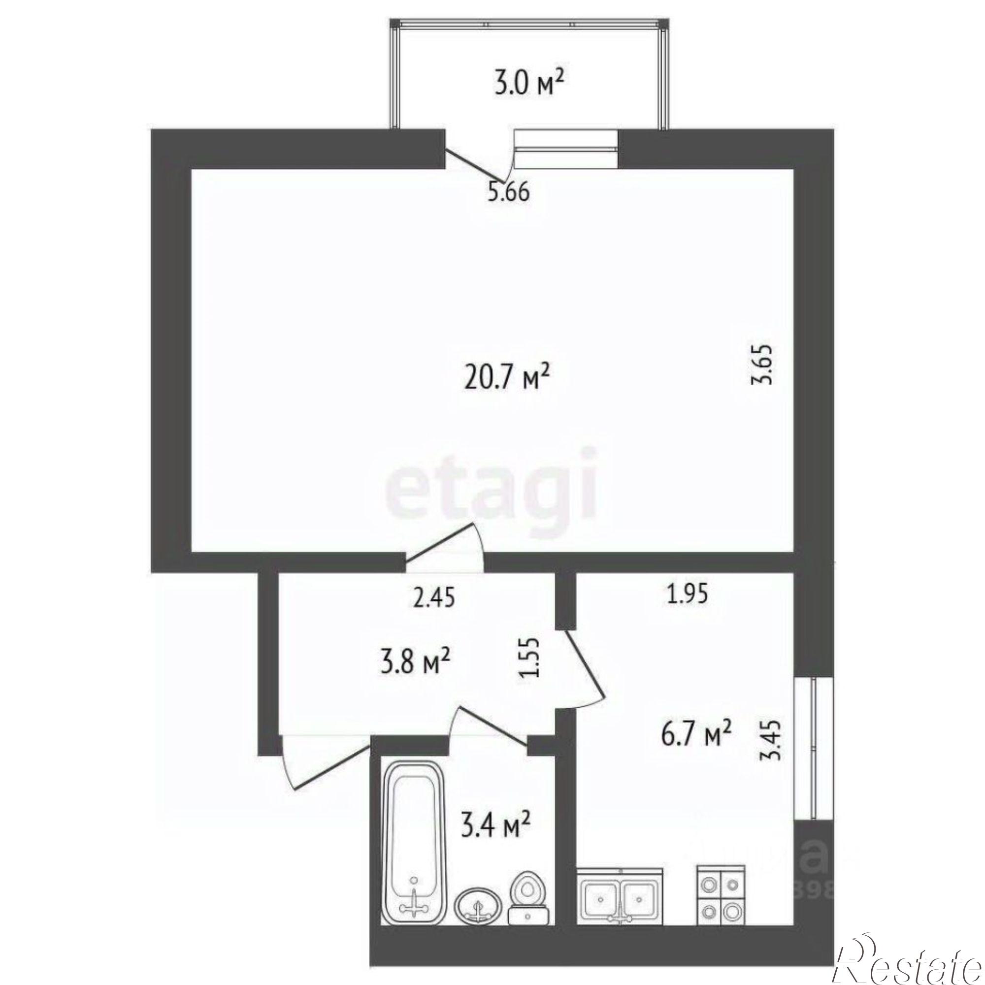Купить квартиру за 5 100 000 рублей на Севастопольская улица, 17В