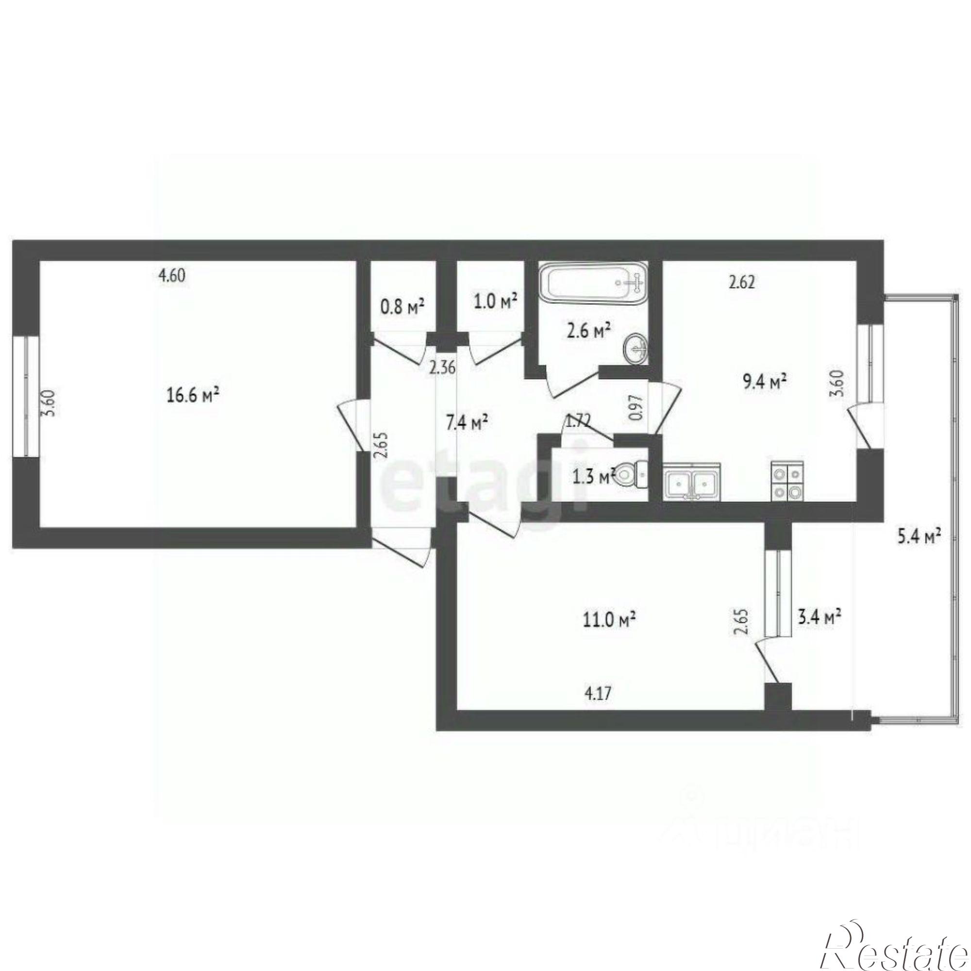 Купить квартиру за 7 250 000 рублей на Интернациональная улица, 32