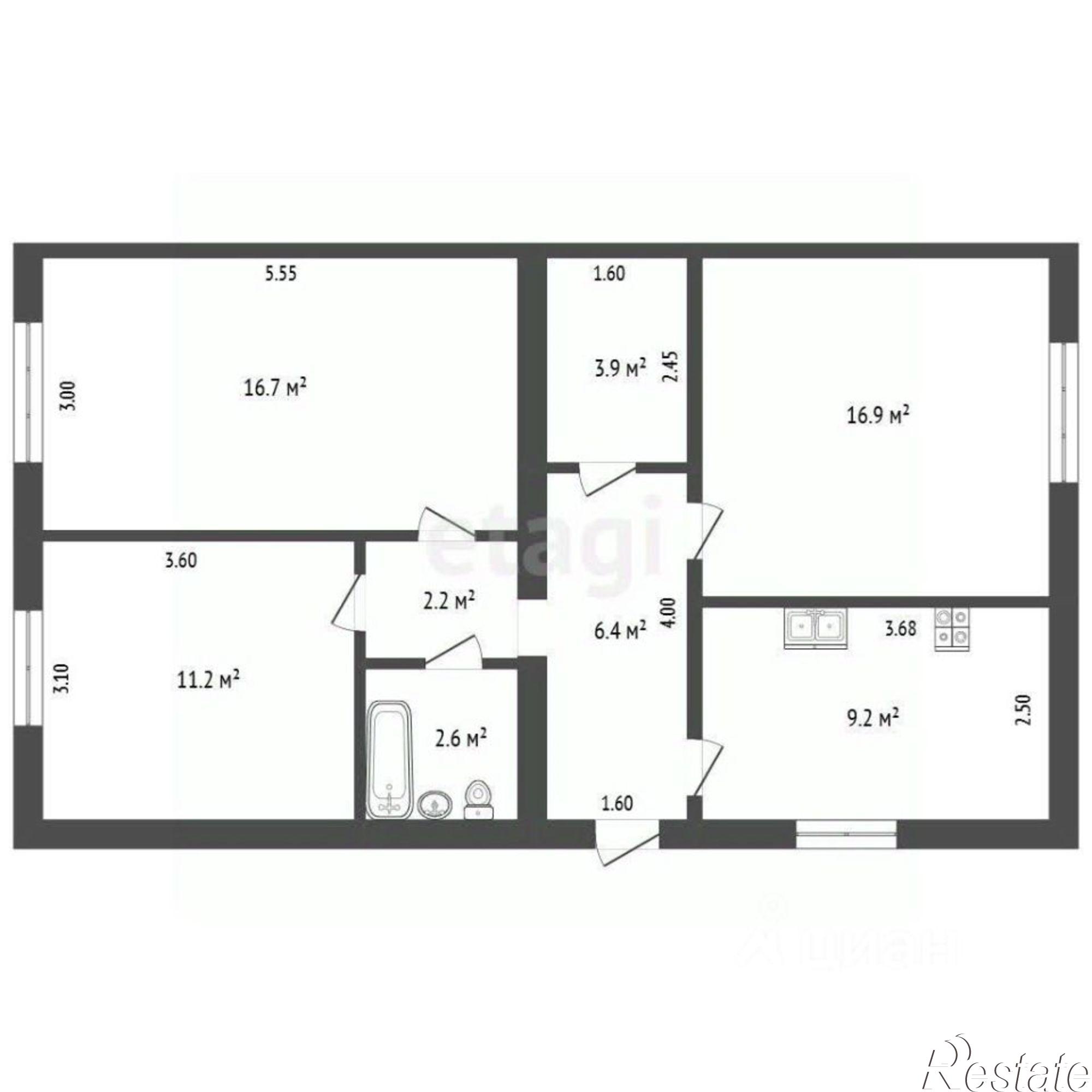 Купить квартиру за 5 000 000 рублей на ул 50 лет СССР, 15