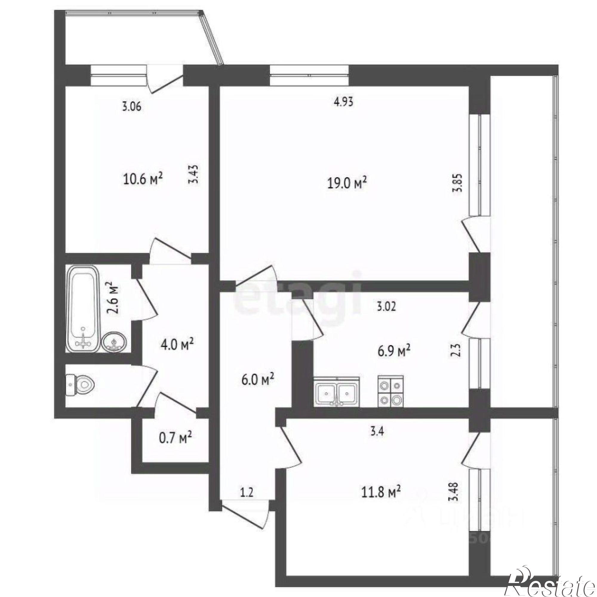 Купить квартиру за 7 300 000 рублей на улица Фрунзе, 54