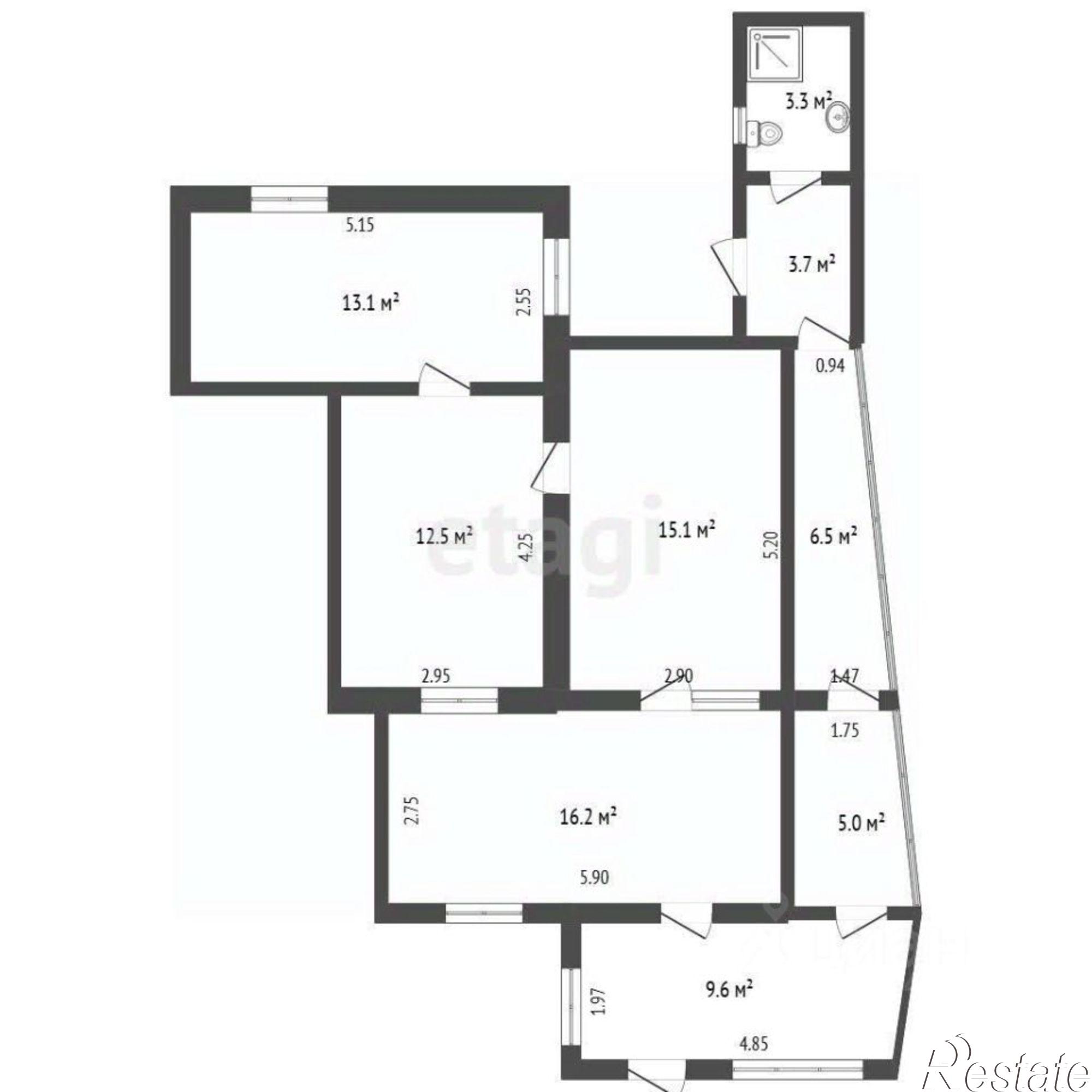 Купить квартиру за 7 000 000 рублей на ул Македонского, 6А
