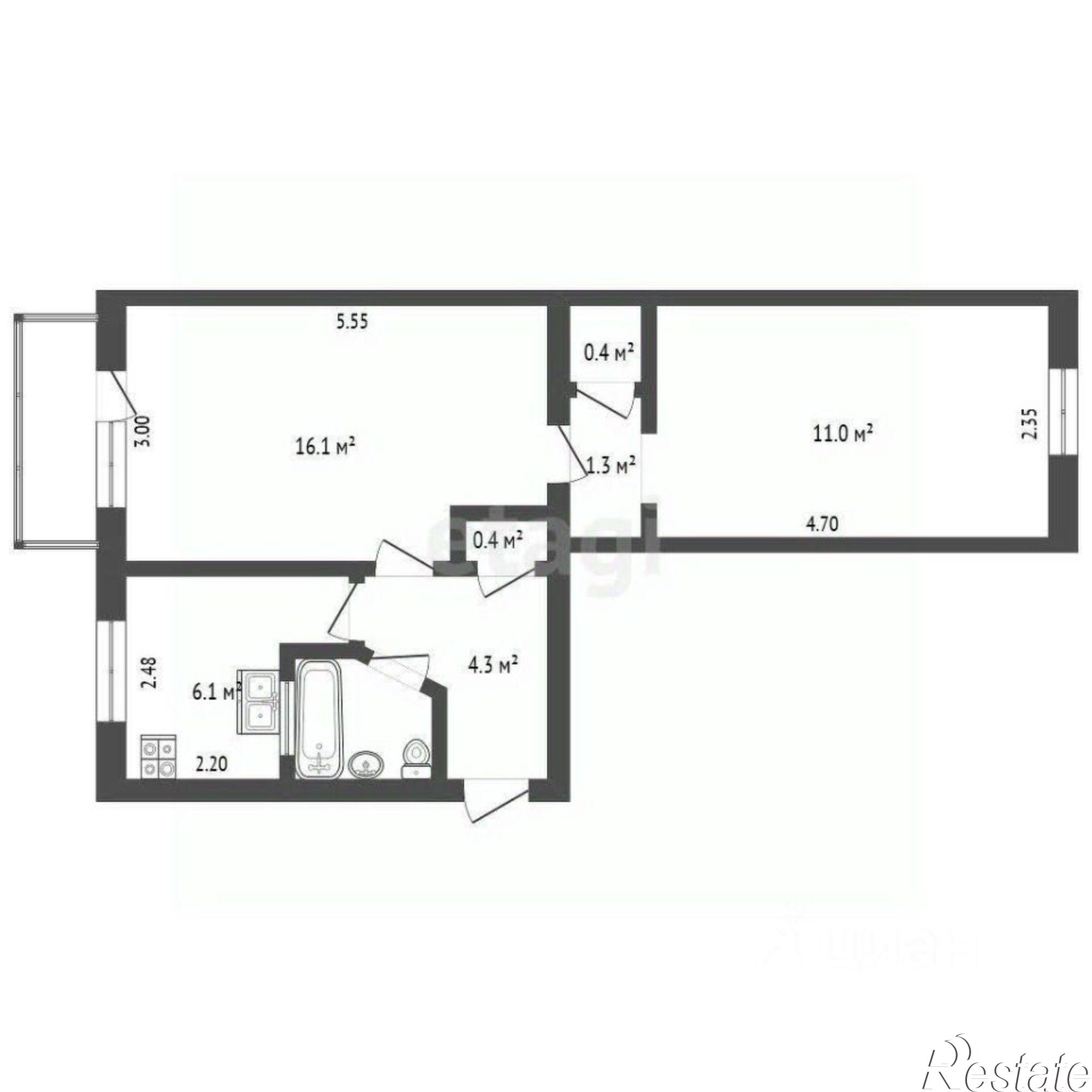 Купить квартиру за 6 400 000 рублей на улица Горпищенко, 41