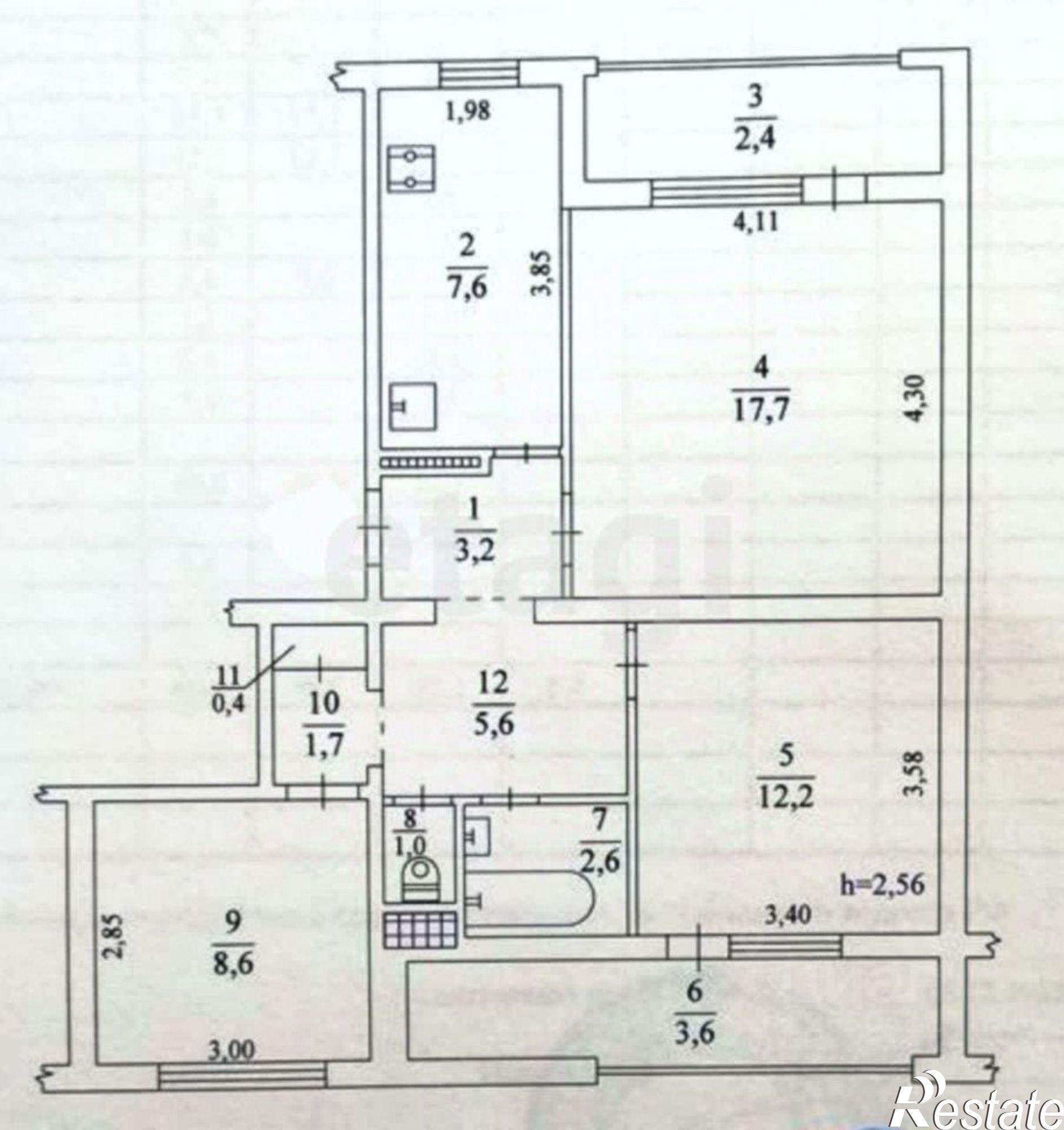 Купить квартиру за 11 900 000 рублей на пр-кт Героев Сталинграда, 35
