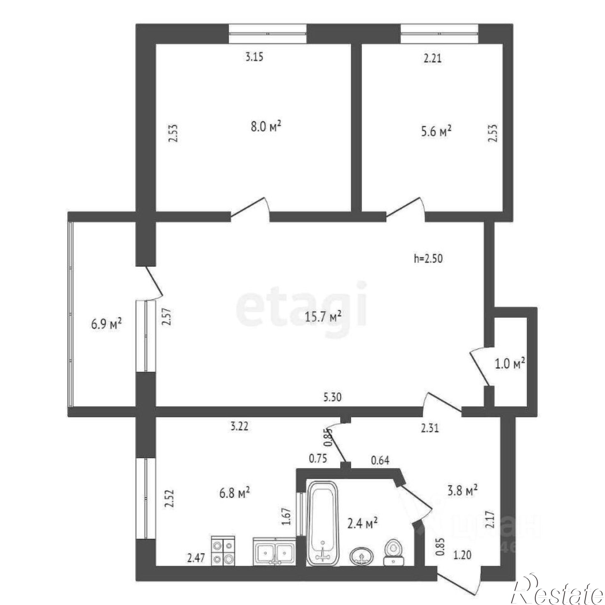 Купить квартиру за 3 100 000 рублей на улица 40 лет Победы, 34А