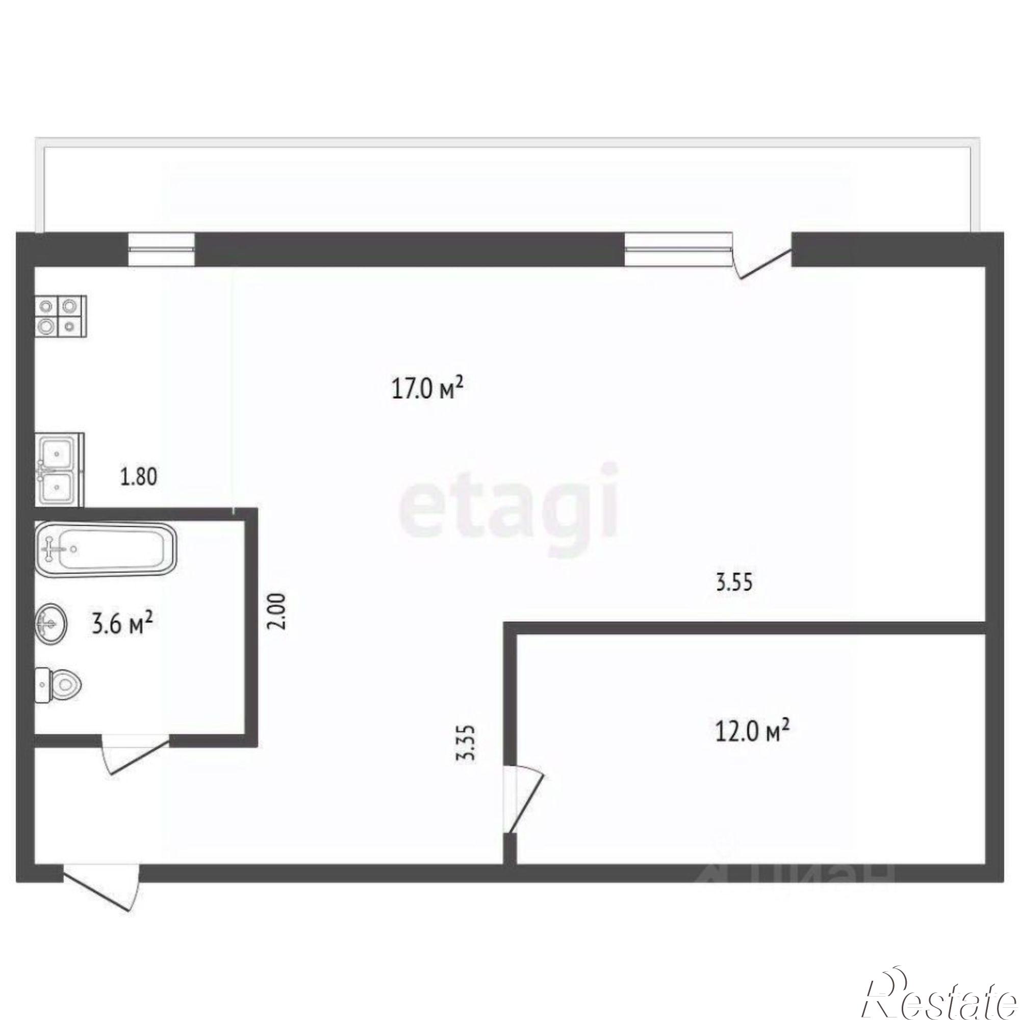 Купить квартиру за 5 540 000 рублей на ул Челюскинцев, 57/2