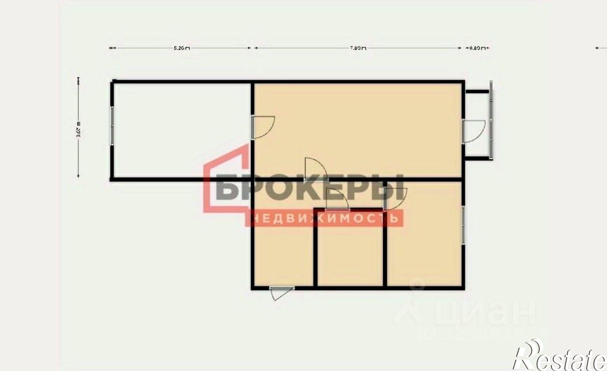 Купить квартиру за 7 500 000 рублей на пр-кт Генерала Острякова, 68