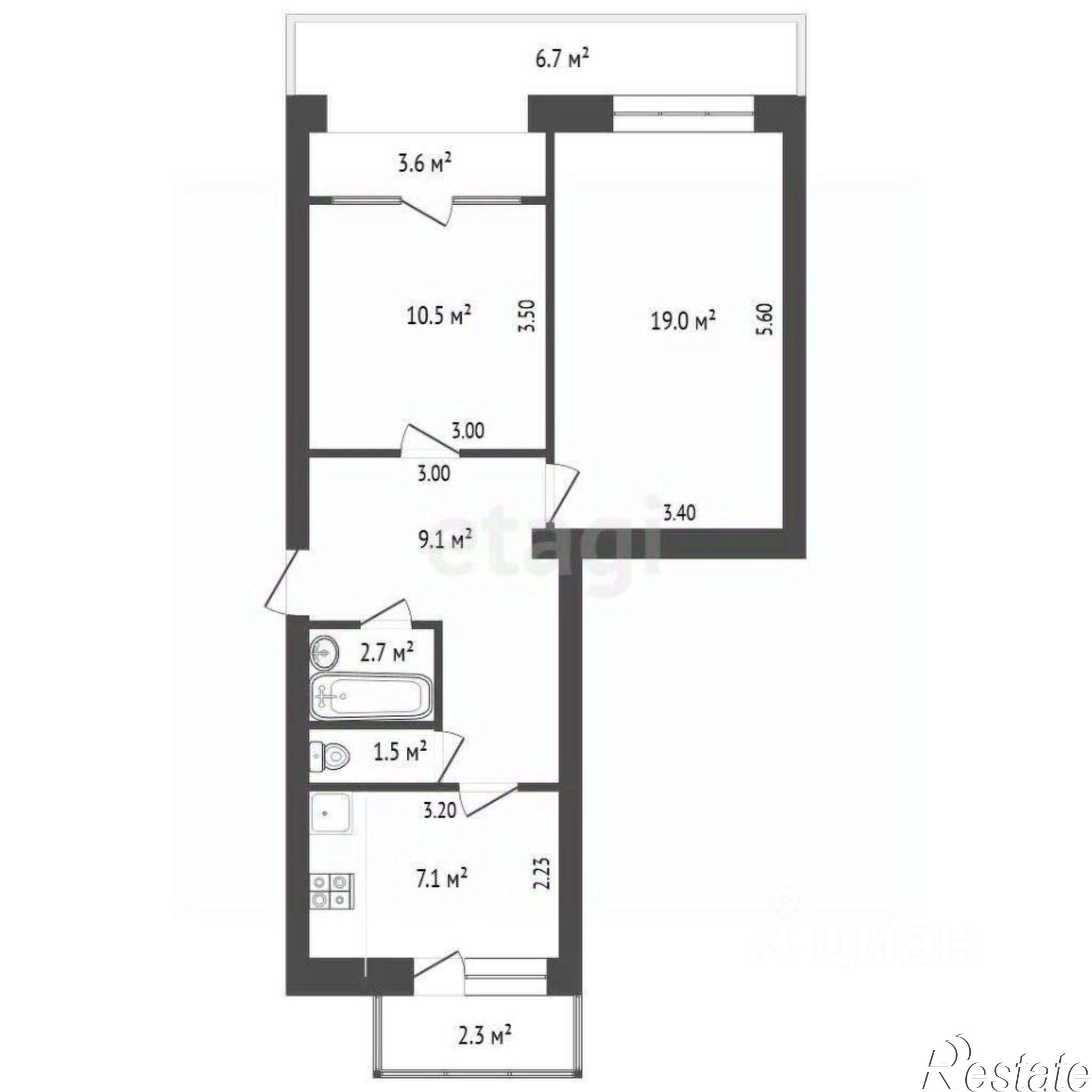 Купить квартиру за 4 200 000 рублей на проспект Героев Десантников, 2