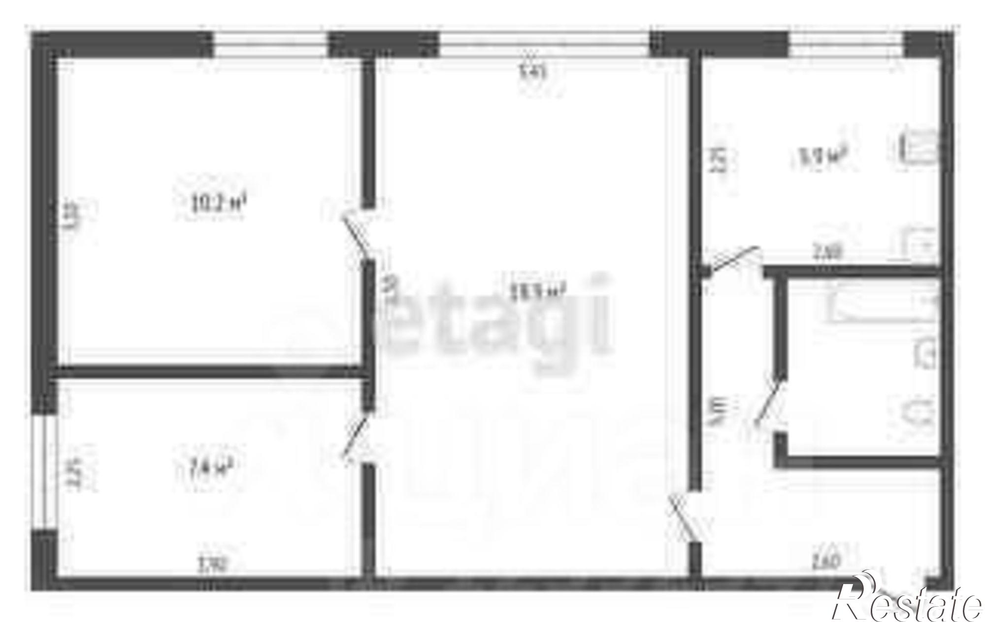 Купить квартиру за 6 500 000 рублей на Парковая улица, 4