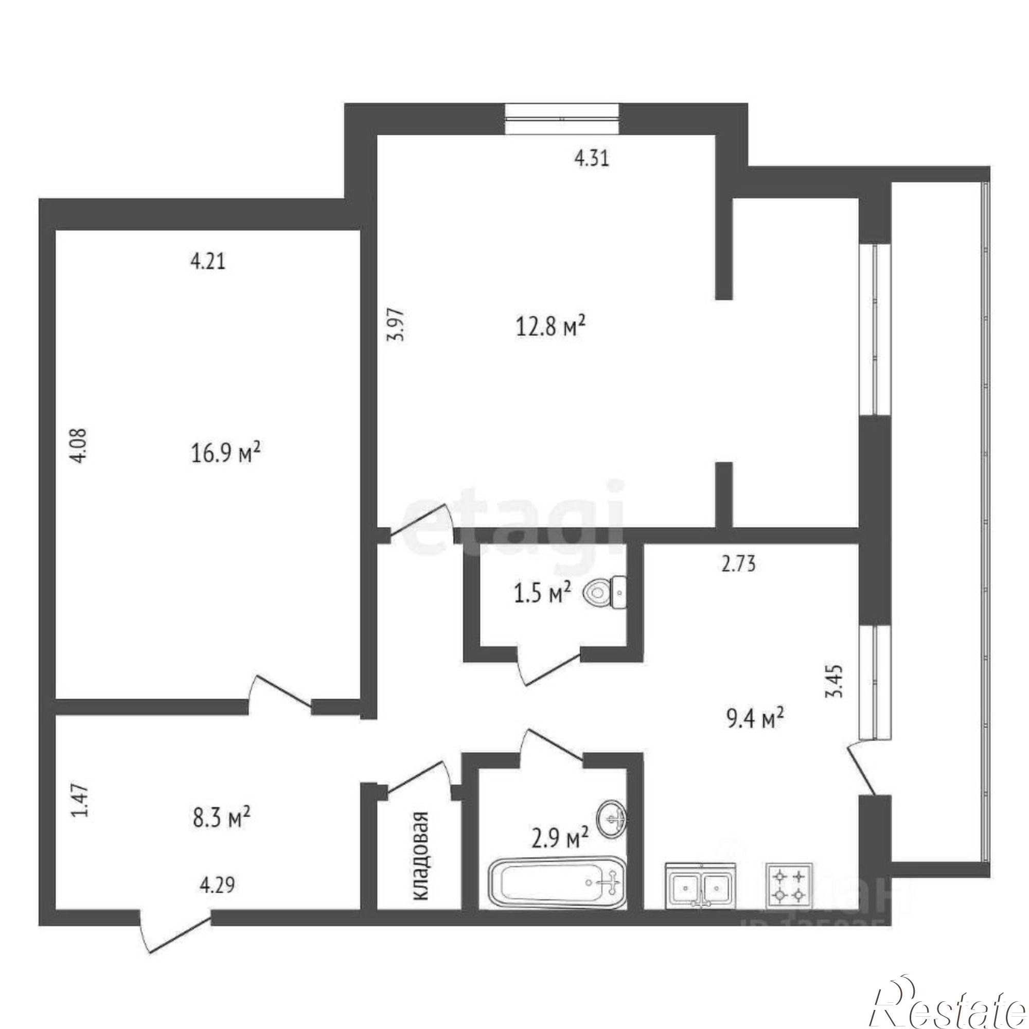 Купить квартиру за 5 800 000 рублей на ул Октябрьской Революции, 17