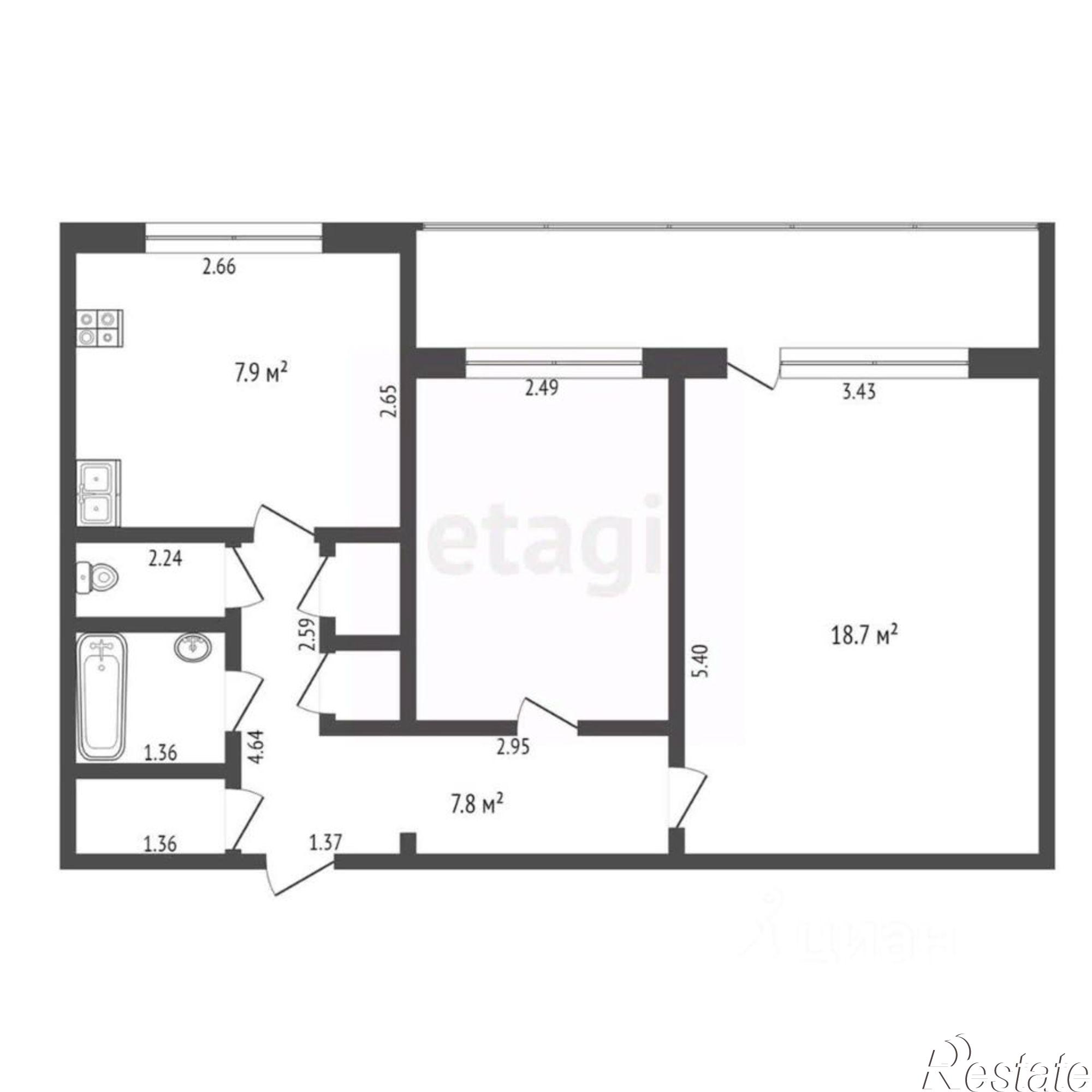 Купить квартиру за 6 500 000 рублей на улица Мира, 40