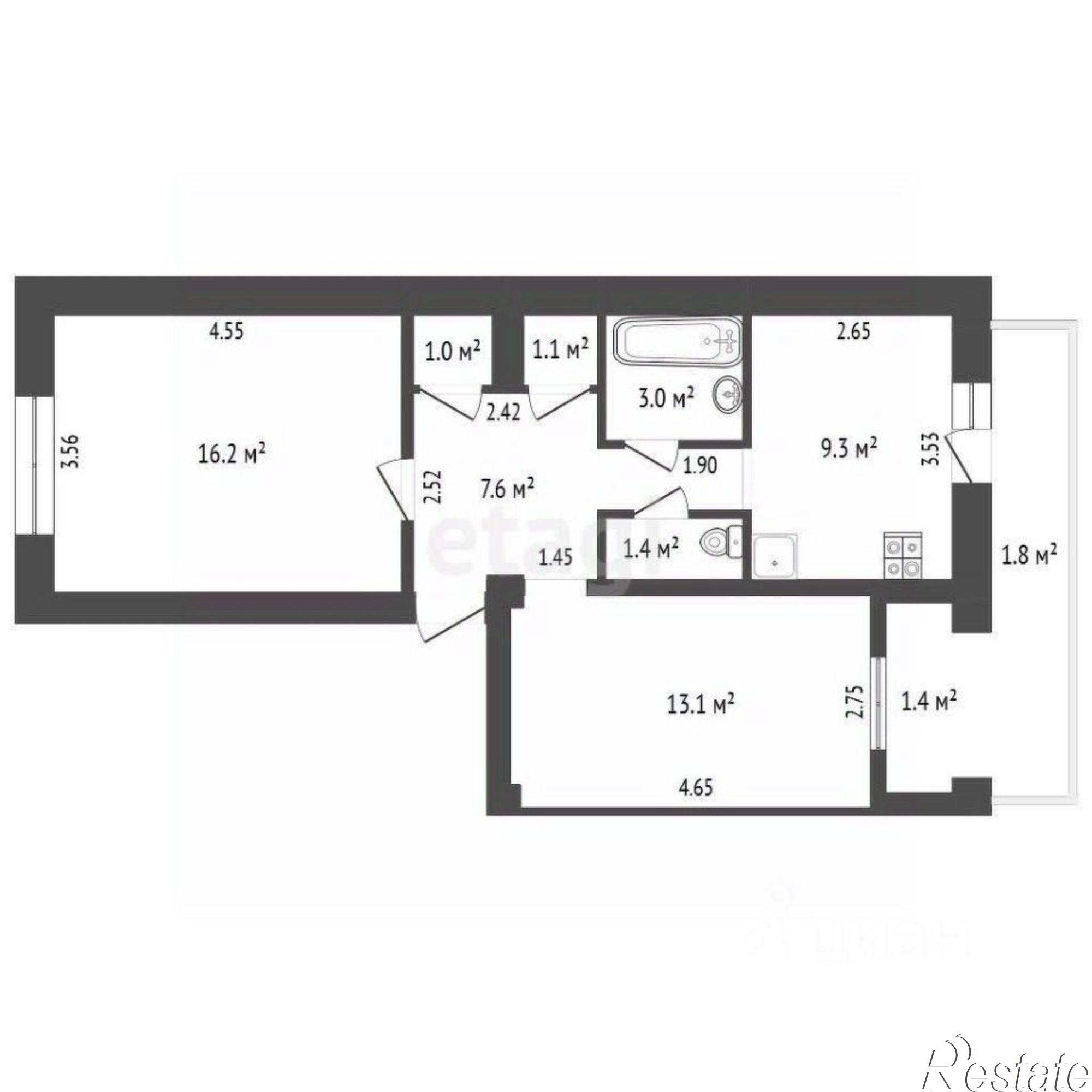 Купить квартиру за 6 100 000 рублей на проспект Героев Десантников, 2