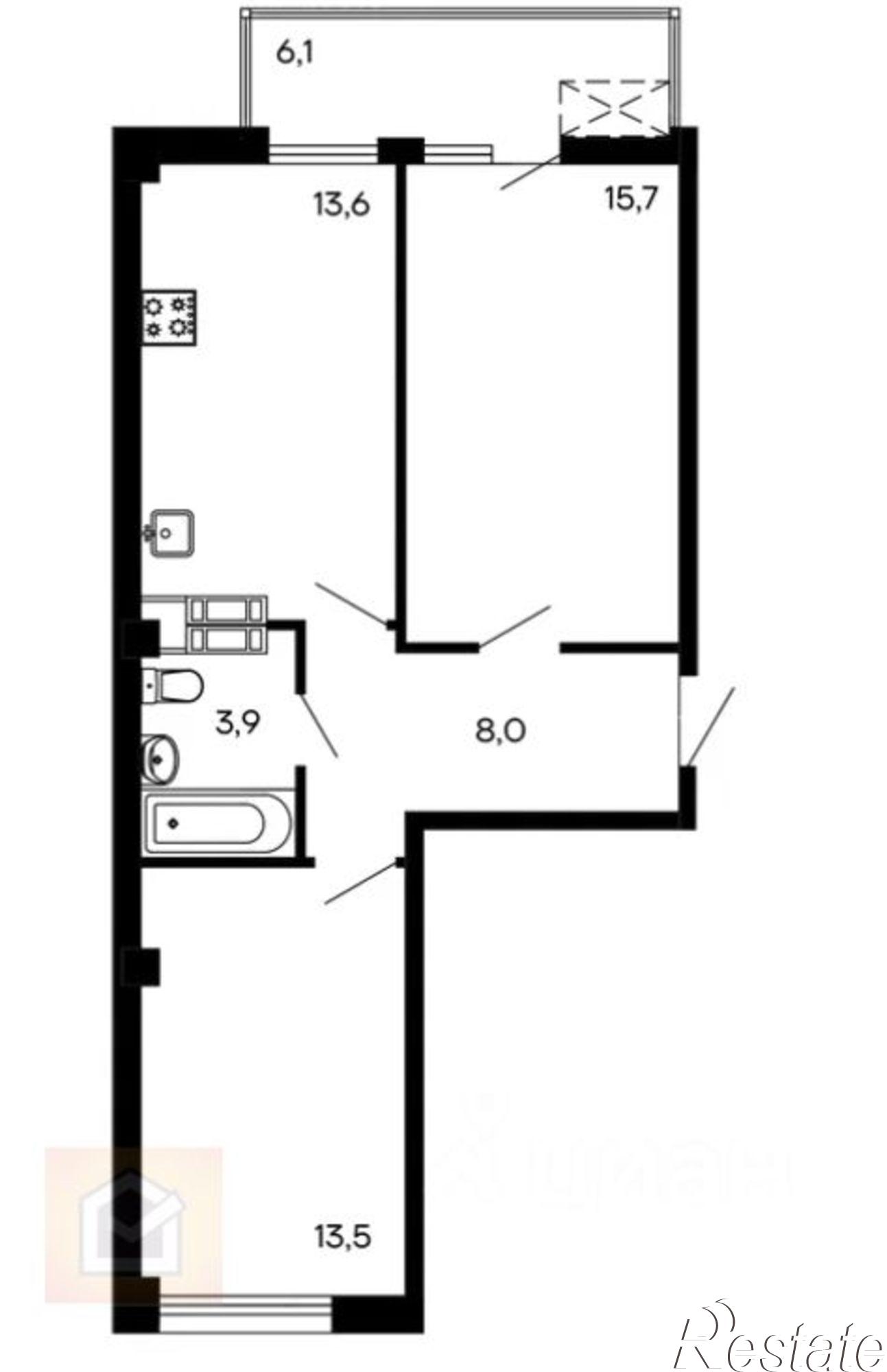 Купить квартиру за 12 160 000 рублей на улица Токарева, 18