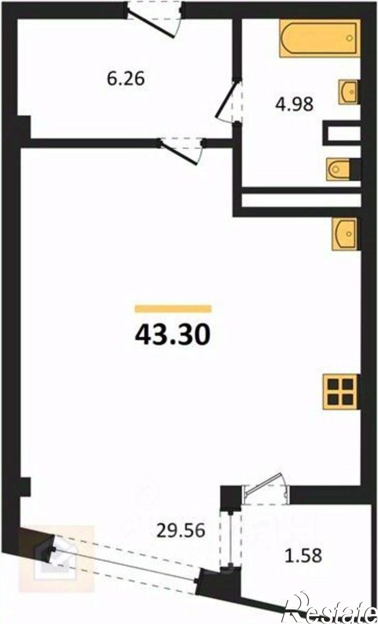 Купить квартиру за 12 690 000 рублей на улица Лётчиков, 10