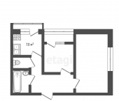 2-комн, 47кв м, этаж 4/5 улица Токарева, 12