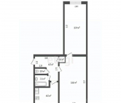 2-комн, 44кв м, этаж 4/5 ул Мичурина, 4