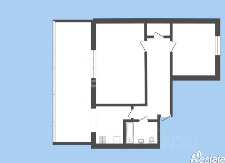 2-комн квартира Строительная улица, 19,  д. 19