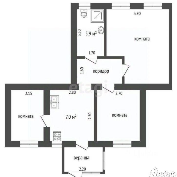 3-комн квартира Шоссейная улица, 86,  д. 86