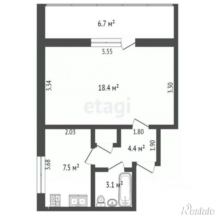 1-комн квартира ул Строительная, 19,  д. 19