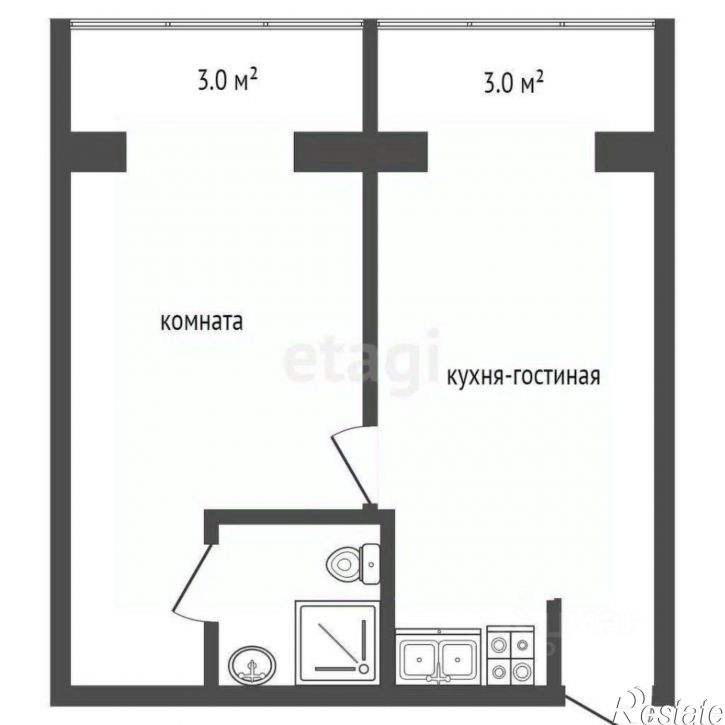 2-комн квартира ул Марченко, 2П,  д. 2П