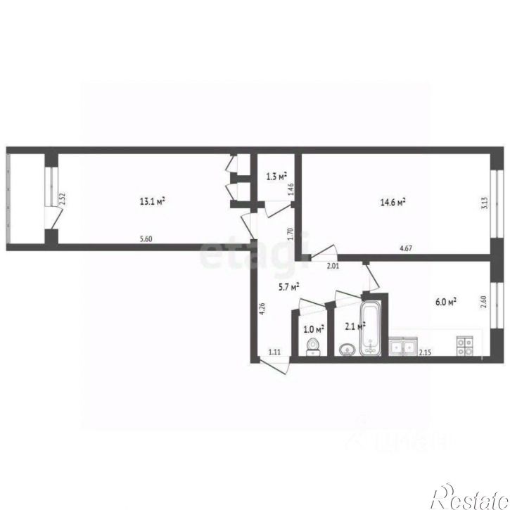 2-комн квартира ул Интернациональная, 32,  д. 32