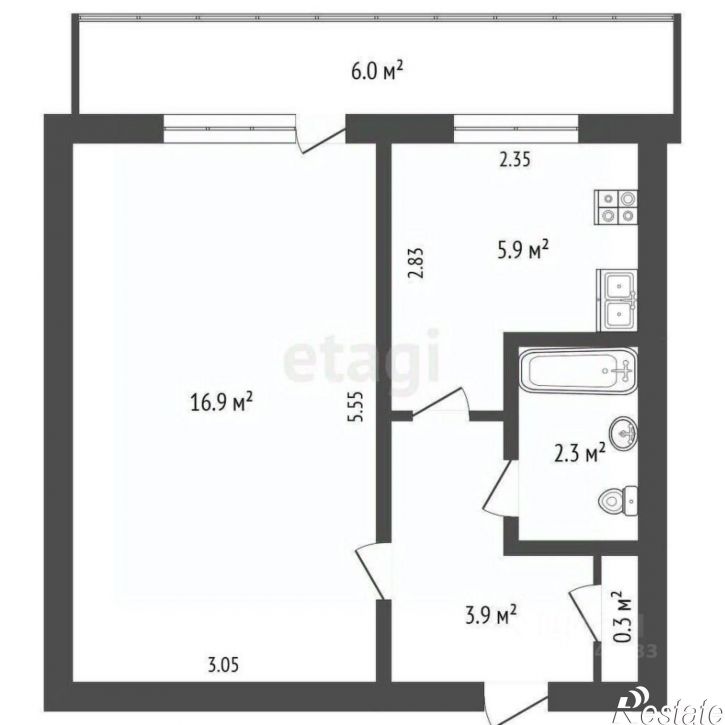 1-комн квартира ул Кирова, 11А,  д. 11А